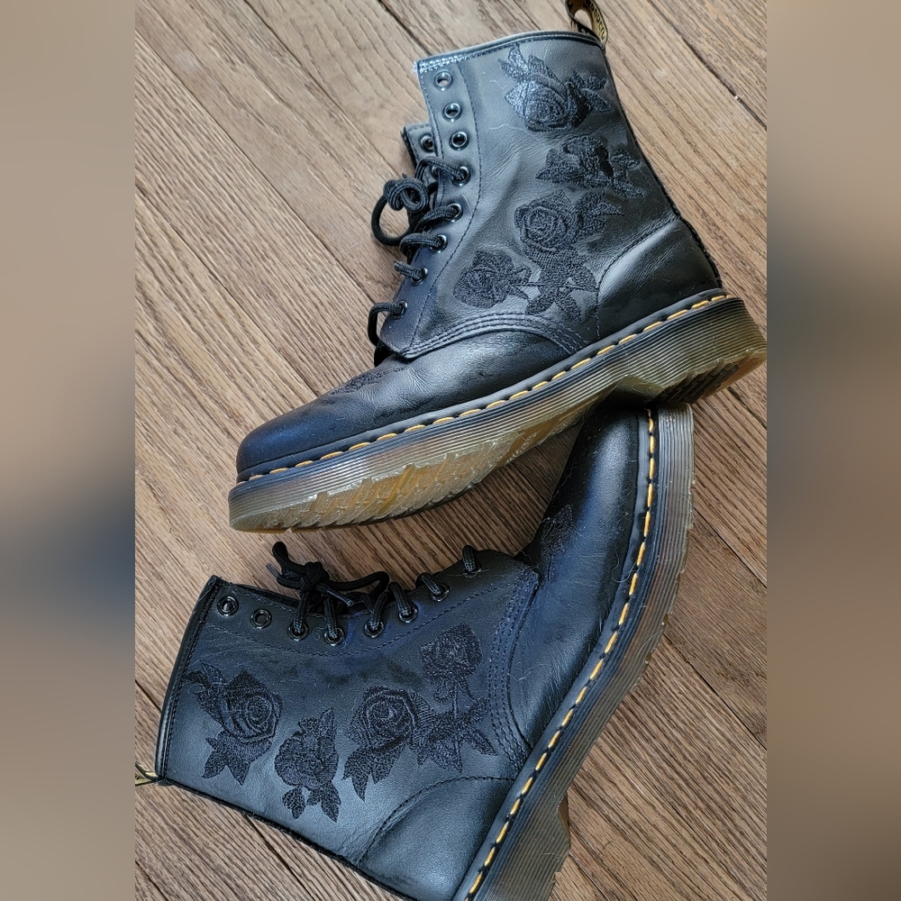 Doc Martens black leather boots